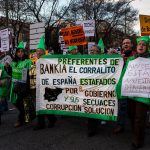 Preferentistas manifestandose